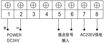 接點(diǎn)信號輸入音響報(bào)警器接線圖