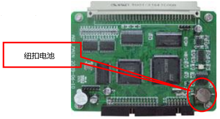 電池在SWP-ASR300無紙記錄儀主機板上的位置 電池在SWP-ASR300無紙記錄儀主機板上的位置