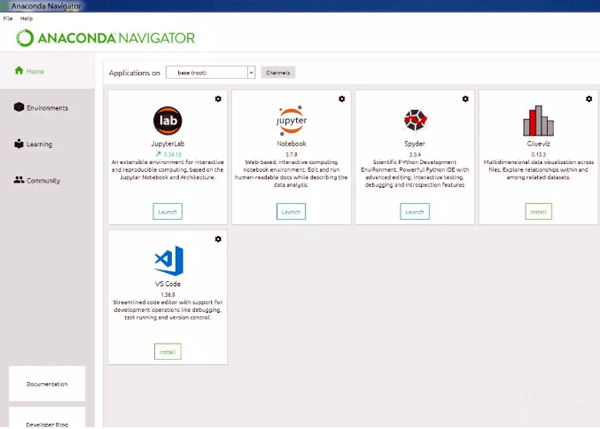 Anaconda Navigator登錄頁面 Anaconda Navigator登錄頁面