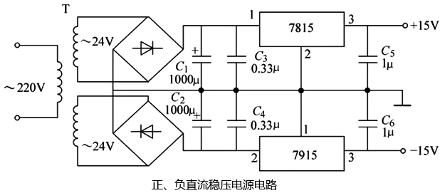 正、負直流穩(wěn)壓電源電路 正、負直流穩(wěn)壓電源電路