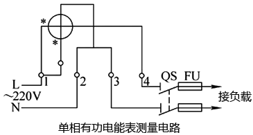 單相有功電能表測量電路 單相有功電能表測量電路