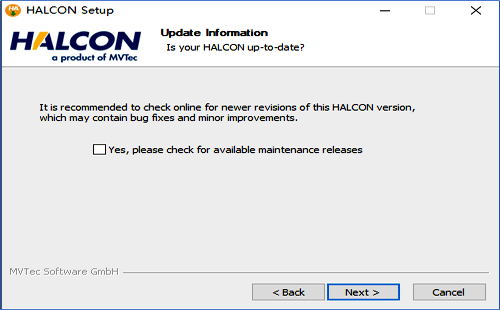 HALCON軟件自動更新選項 HALCON軟件自動更新選項