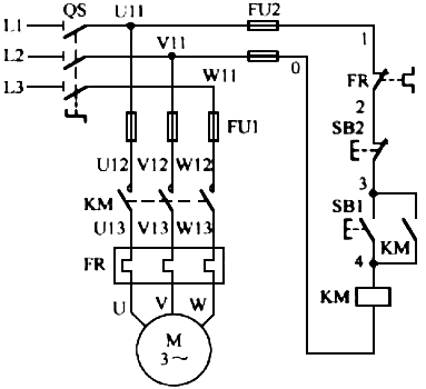 三相異步電動(dòng)機(jī)的啟動(dòng)控制電路圖