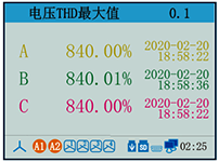 電能質量分析記錄儀電網質量畫面