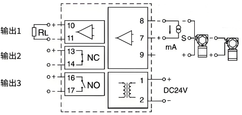 電流信號報(bào)警設(shè)定器接線圖
